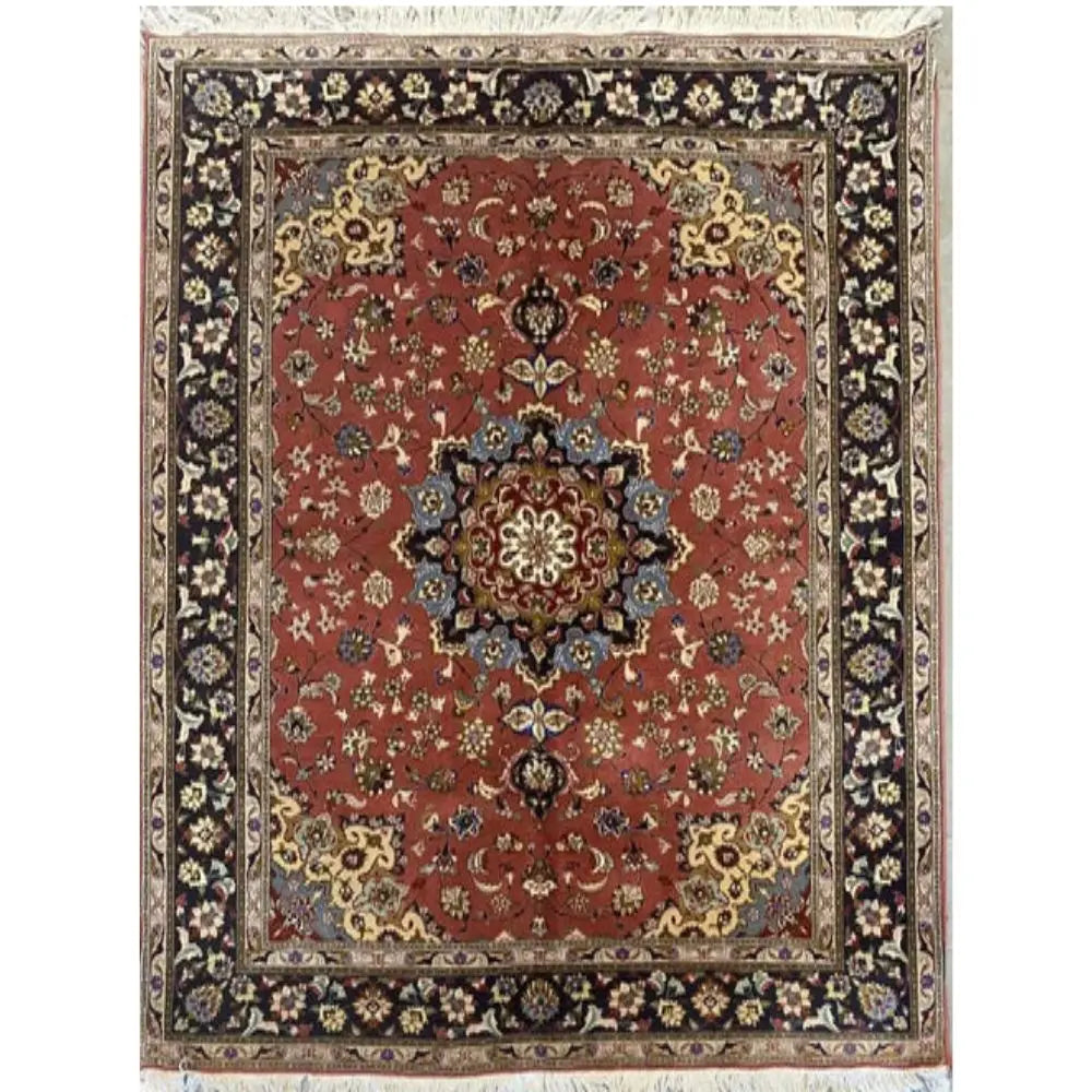 One Of The Kind Persian Tabriz Rug 5' x 7' zandirugs